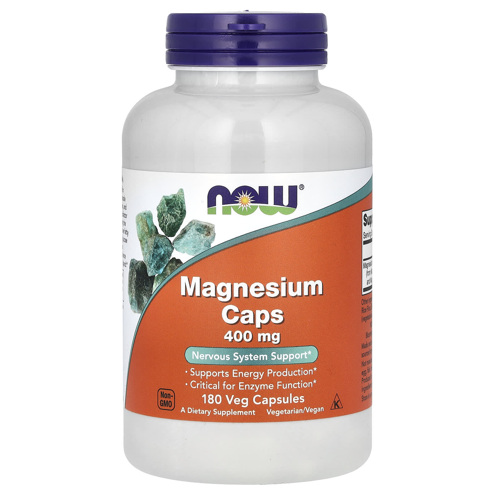 Magnésio, 400mg, 180 vcaps, Now Foods
