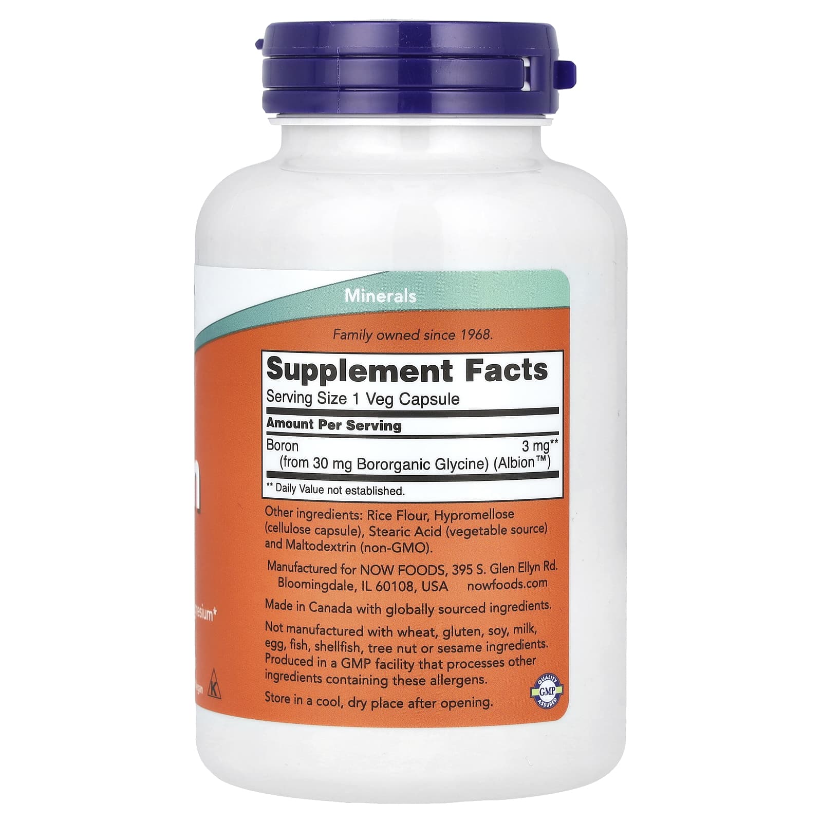Boro - 3mg, 250 caps, Now Foods