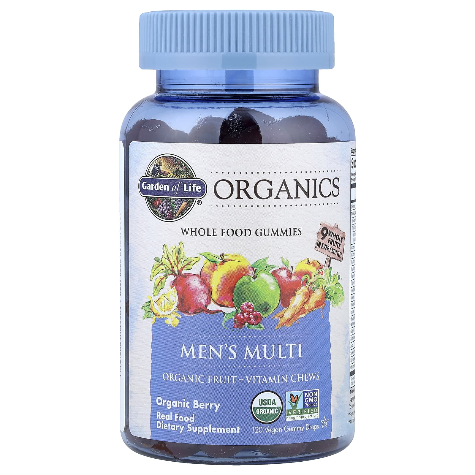 Mykind Men's Multi Gummies, Berry - 120 balas de goma veganas, Garden of Life