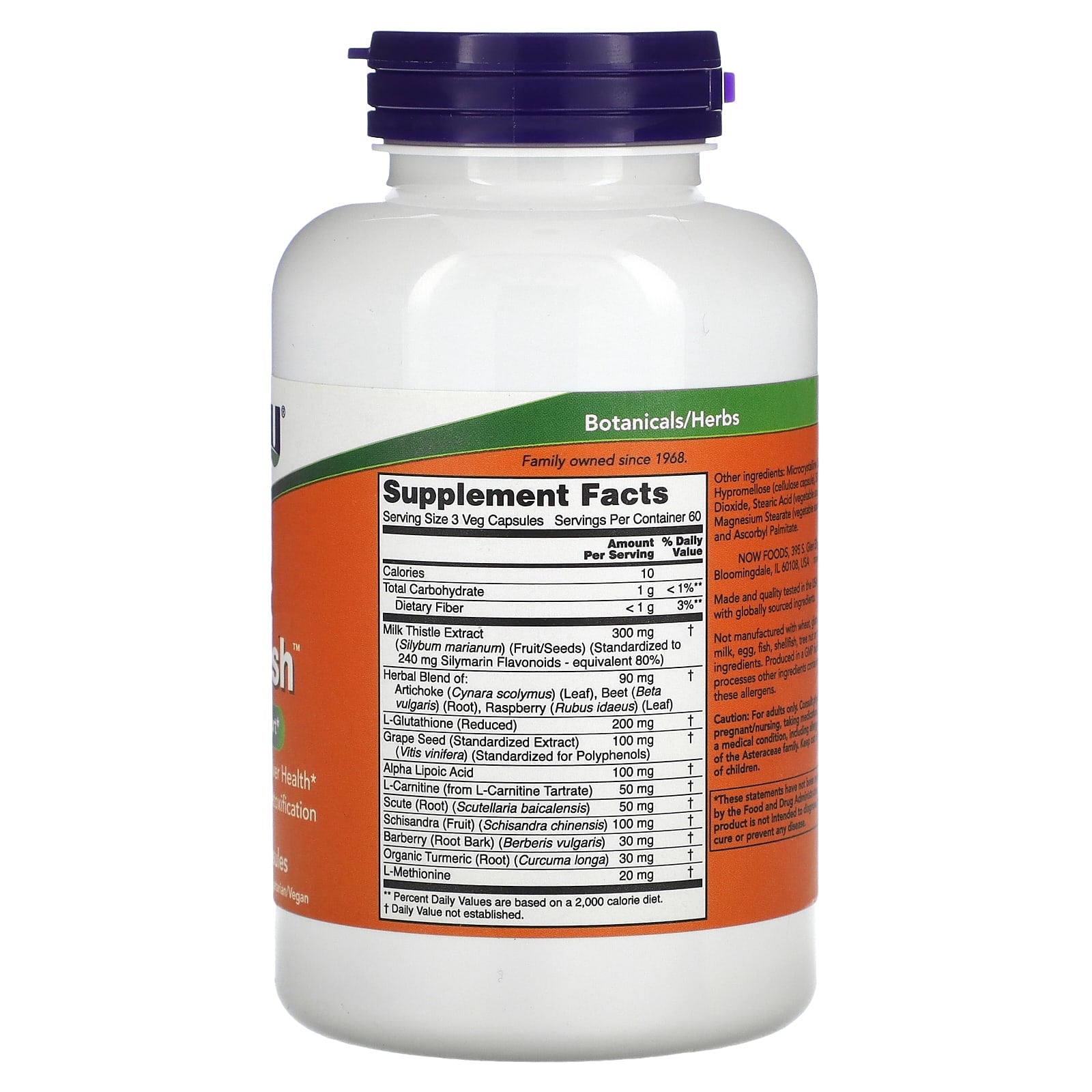 Refrescante para o fígado, 180 vcaps, Now Foods