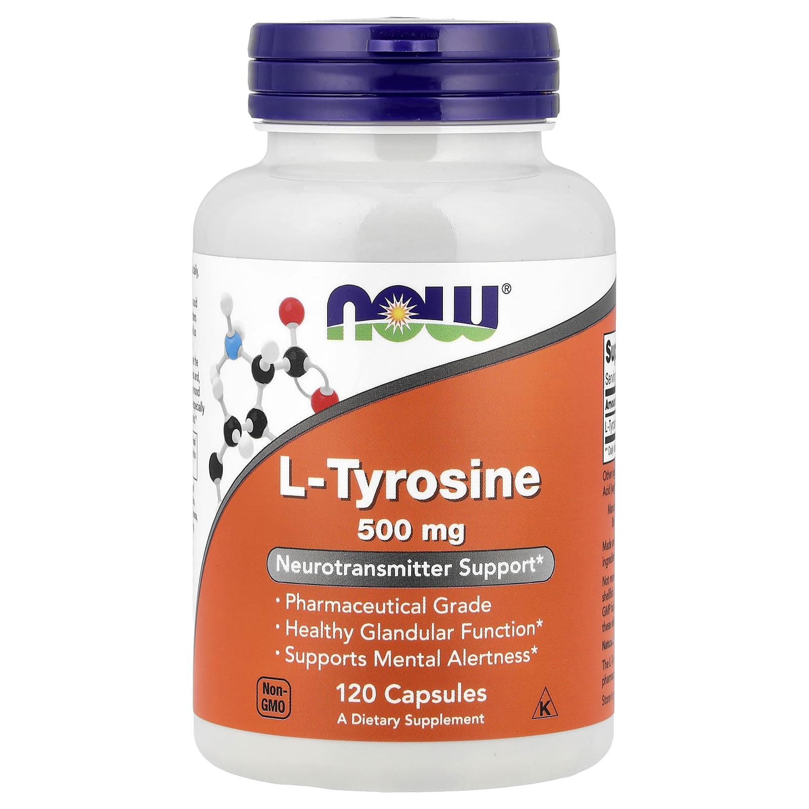 L-Tirosina 500 mg, 120 Cápsulas, Now Foods