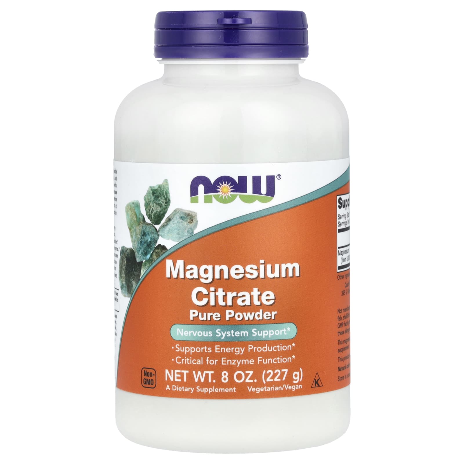 Citrato de Magnésio em Pó Puro, 227 g, Now Foods