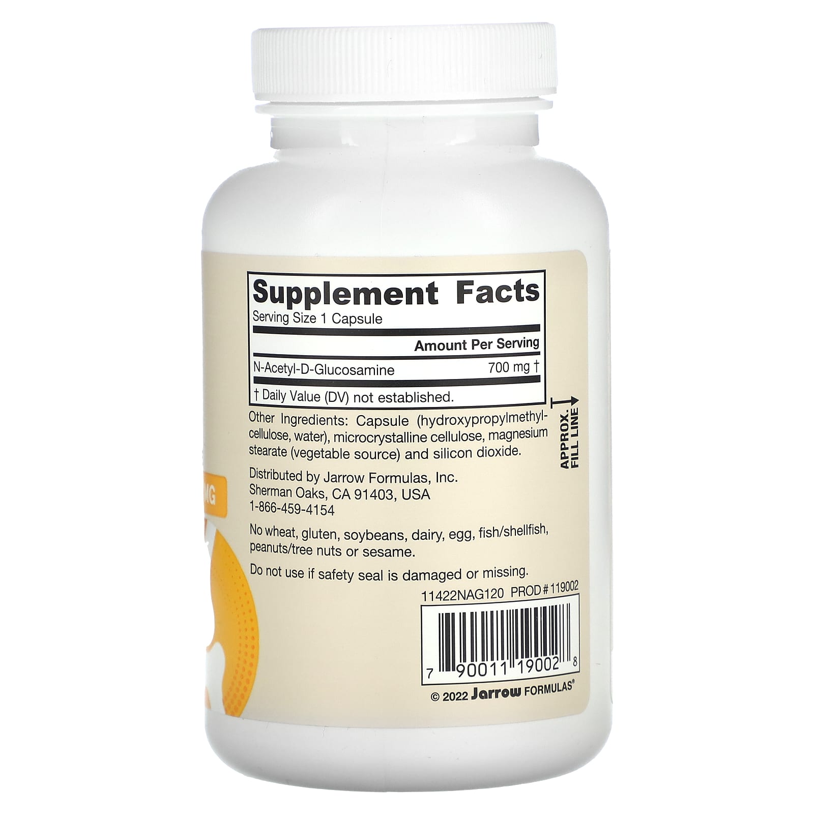 N-A-G, 700mg - 120 cápsulas vegetais, Jarrow Formulas
