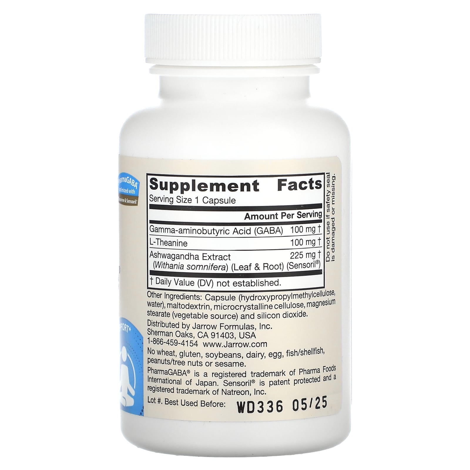 GABA Soothe - 30 cápsulas vegetais, Jarrow Formulas