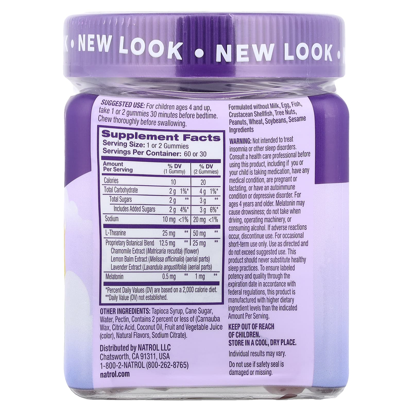 Crianças dormem + calma, Morango - 60 gomas - Natrol