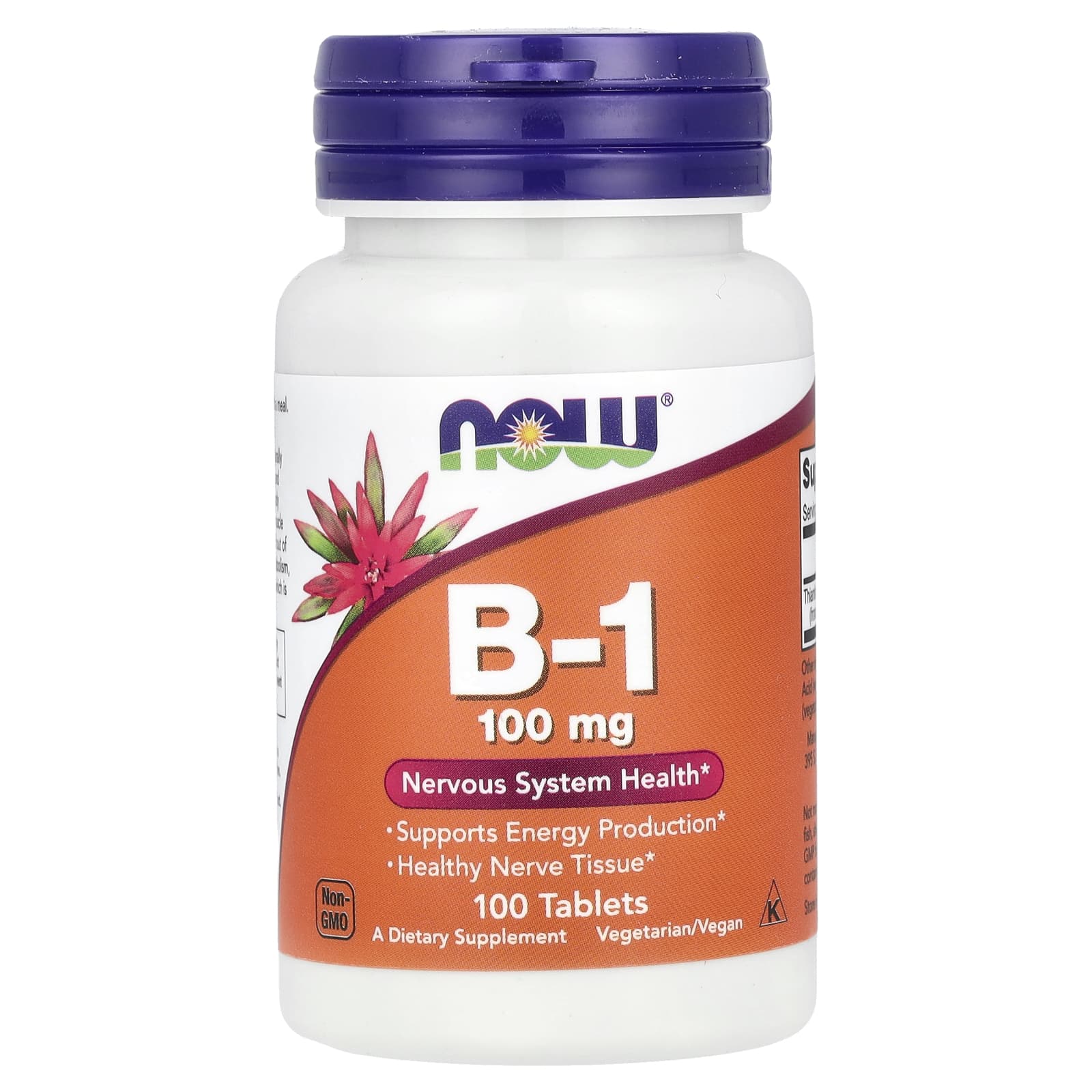 Vitamina B-1 Tiamina, 100mg, 100 comprimidos, Now Foods