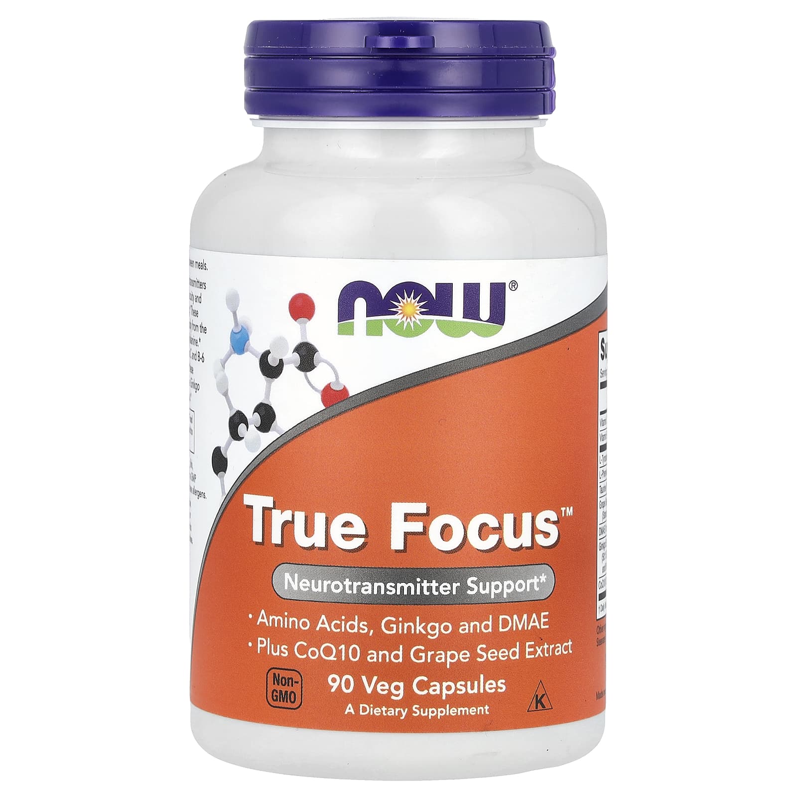 Foco verdadeiro, 90 vcaps, Now Foods