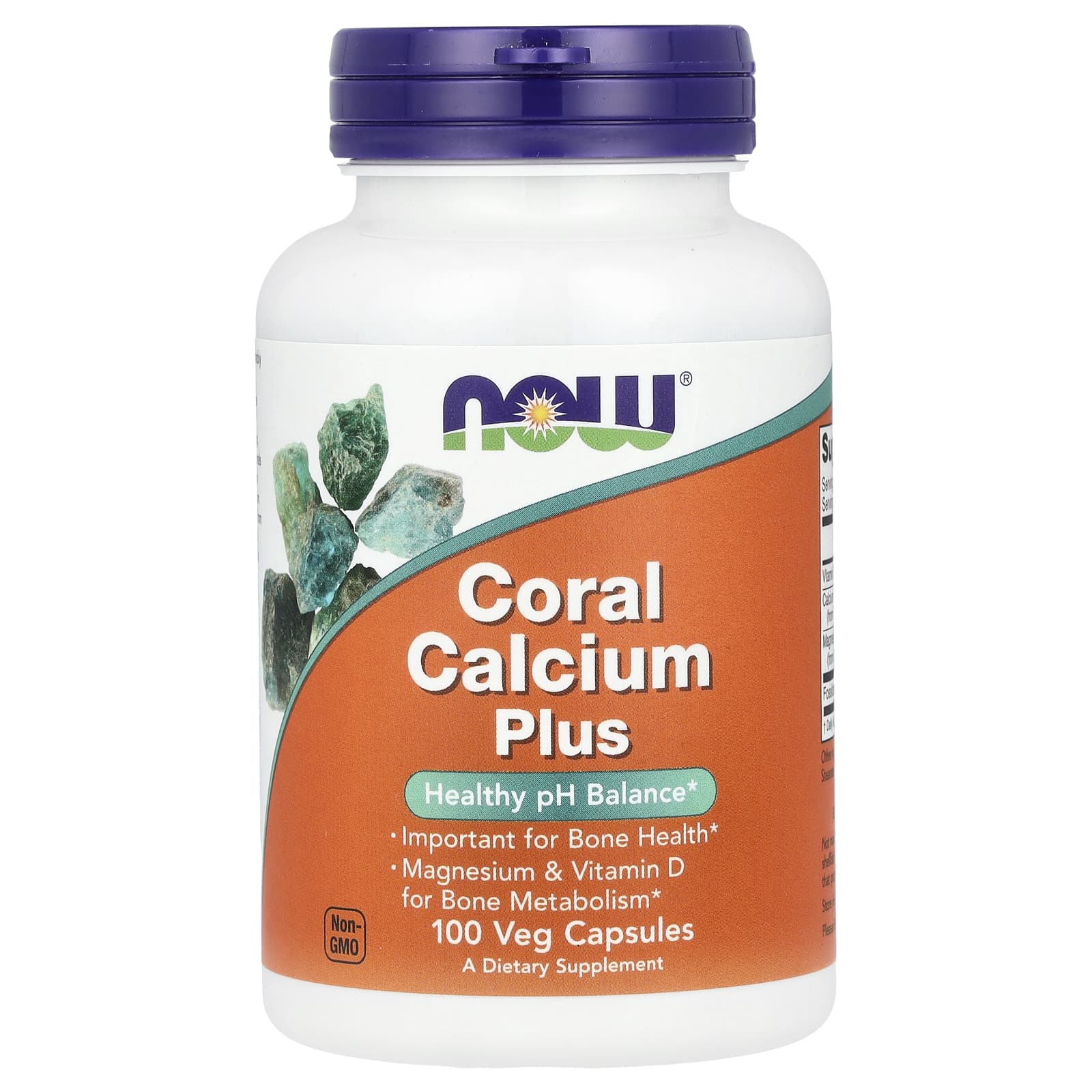Coral Cálcio Plus, 100 vcaps, Now Foods