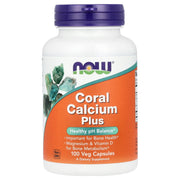 Coral Cálcio Plus, 100 vcaps, Now Foods