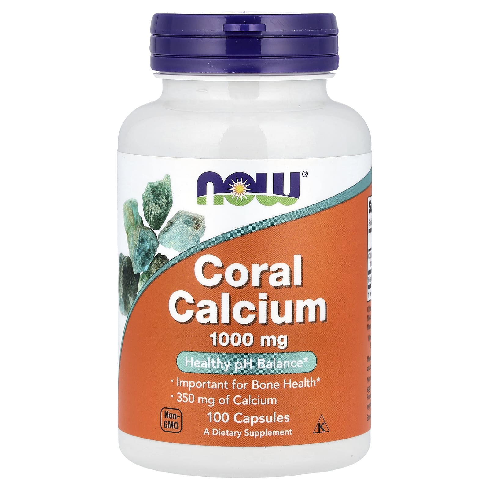 Coral Cálcio 1000 mg, 100 Cápsulas Vegetarianas, Now Foods