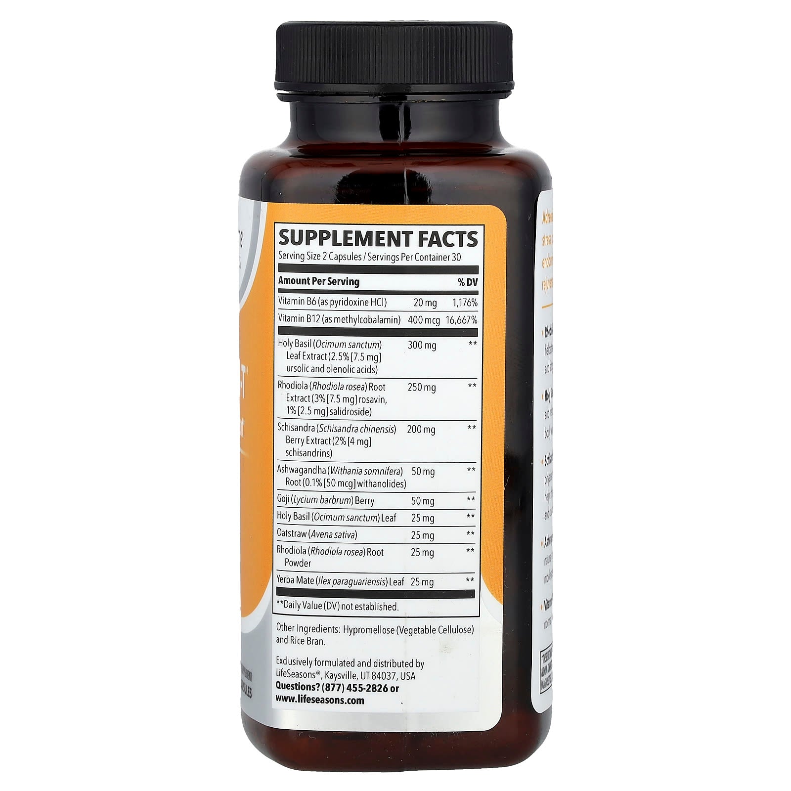 Adrenal-T - 60 cápsulas vegetais - LifeSeasons