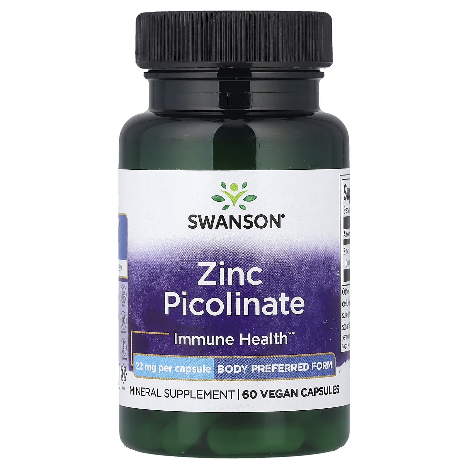Picolinato de Zinco Forma Preferida para o Corpo - 22mg