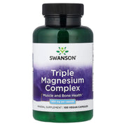 Complexo Triplo de Magnésio, 400 mg, 100 Cápsulas, Swanson