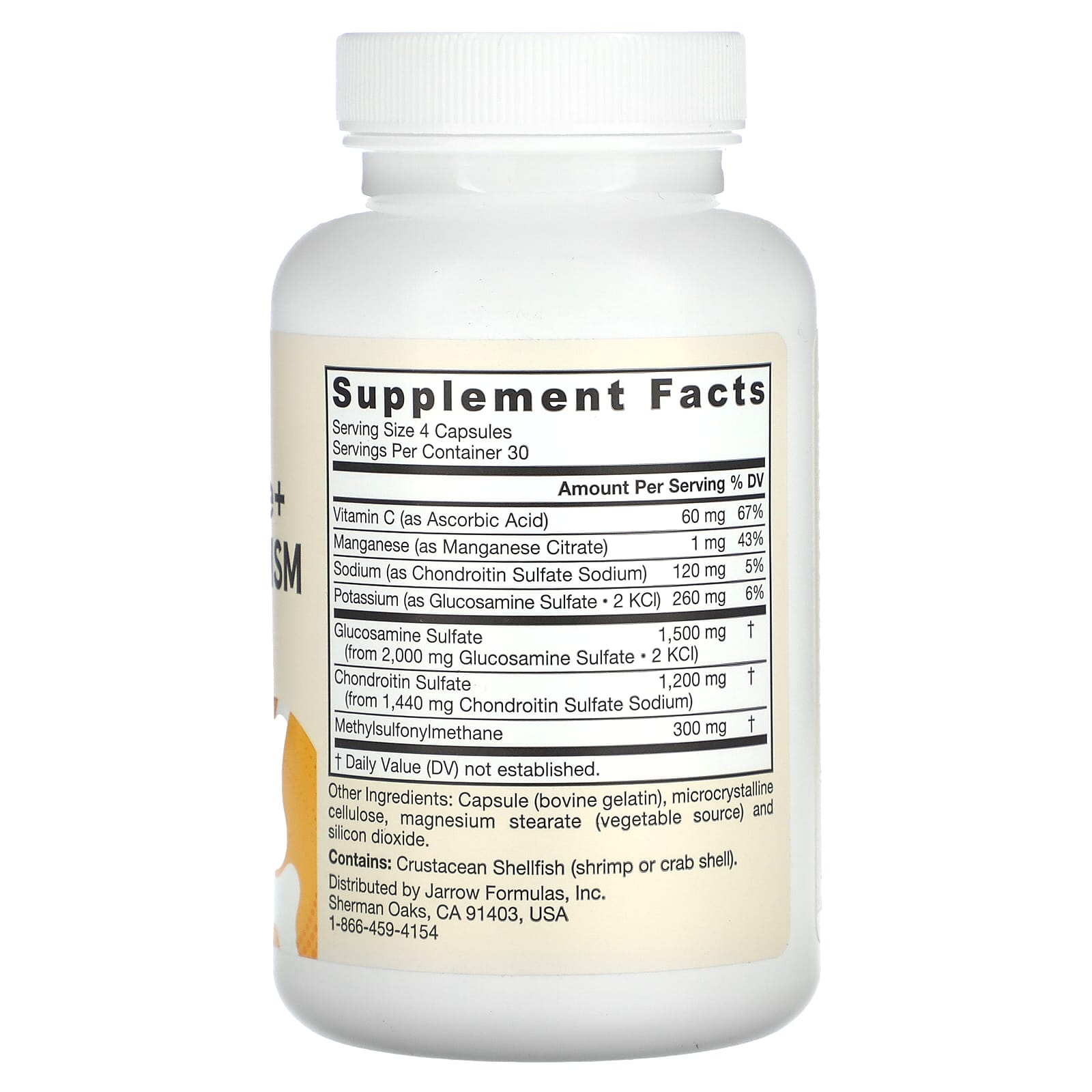 Glucosamina + Condroitina + MSM - 120 cápsulas, Jarrow Formulas