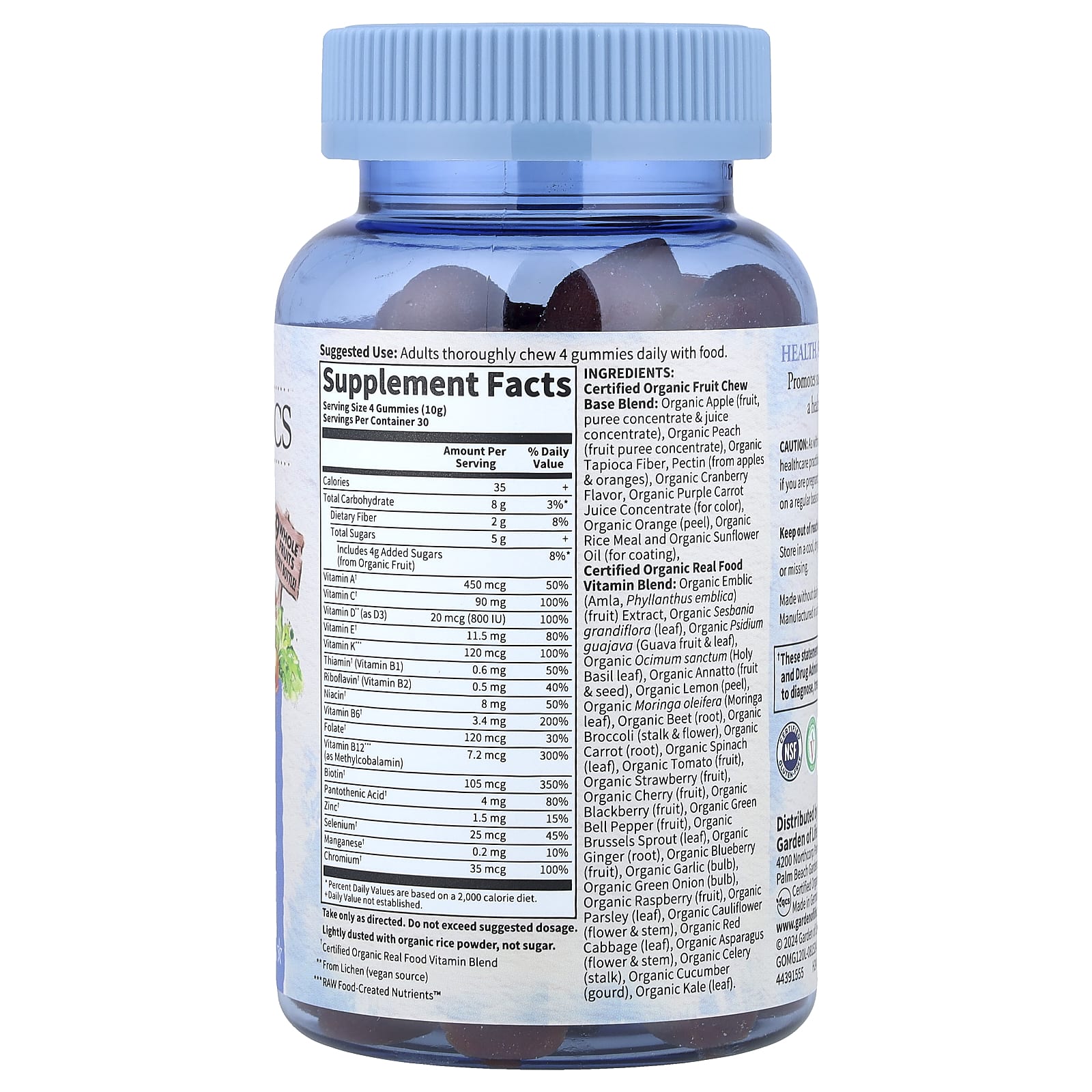 Mykind Men's Multi Gummies, Berry - 120 balas de goma veganas, Garden of Life