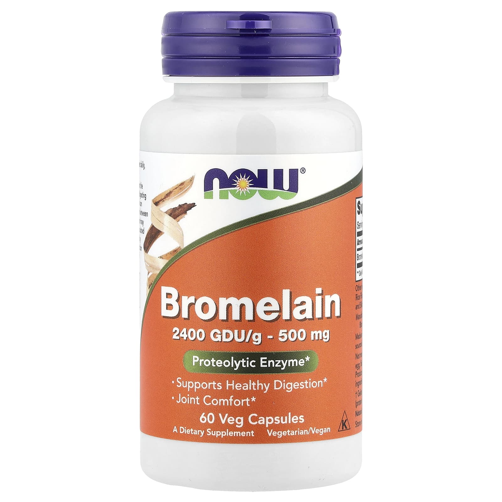 Bromelaína - 500mg, 60 vcaps, Now Foods