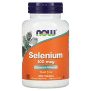 Selênio - 100mcg, 250 comprimidos, Now Foods