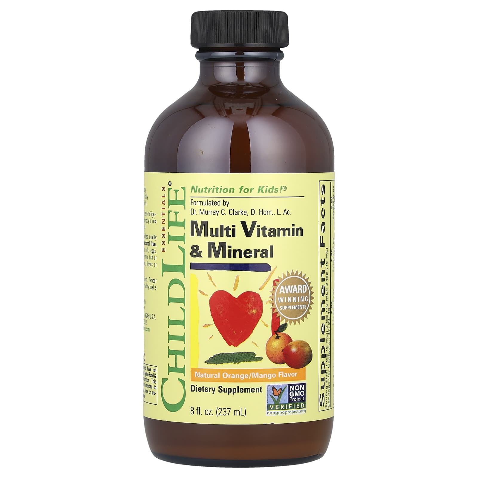 Multivitamínico e mineral, laranja/manga natural - 237 ml. - Child Life