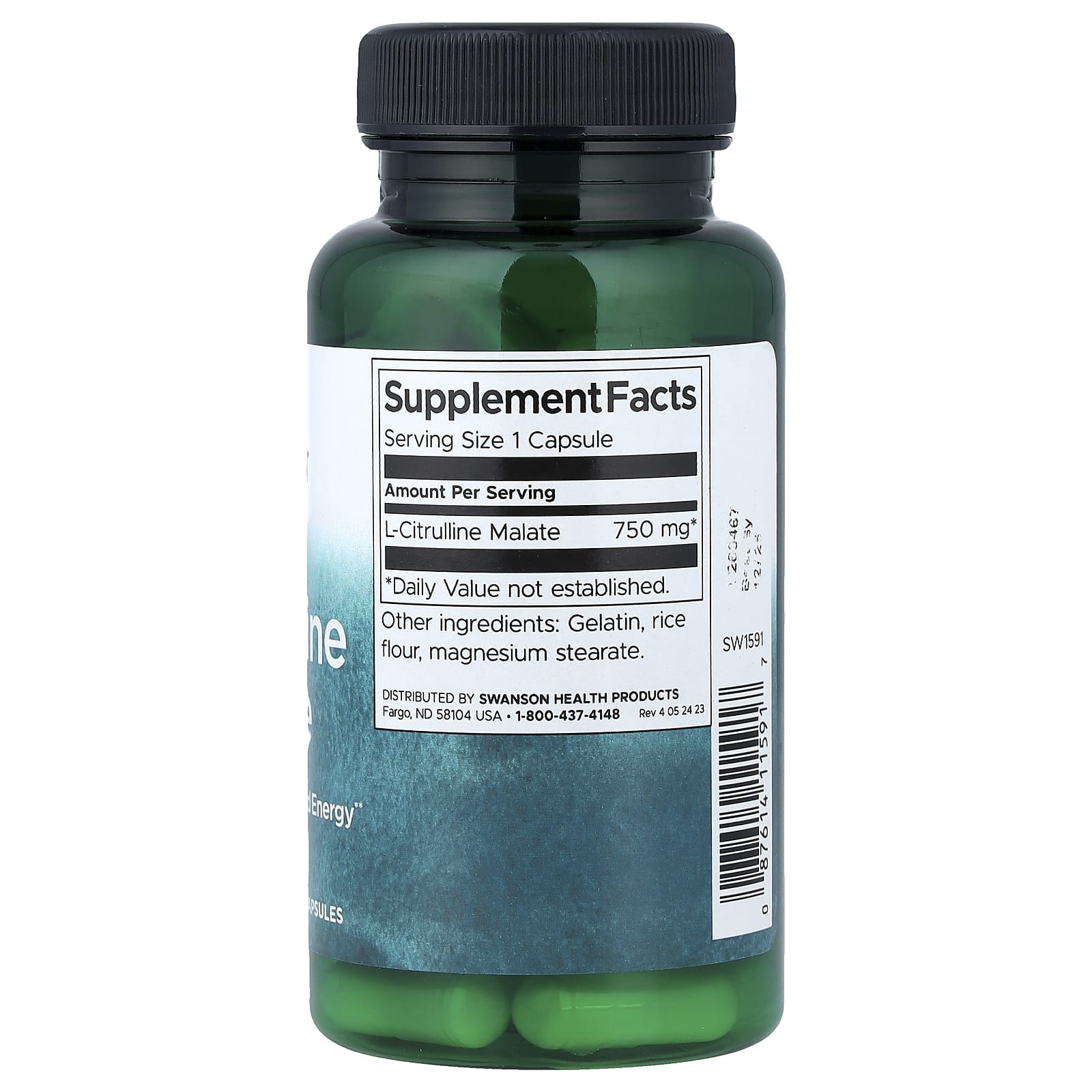 Complexo de L-Citrulina Malato, 750mg, 60 caps, Swanson