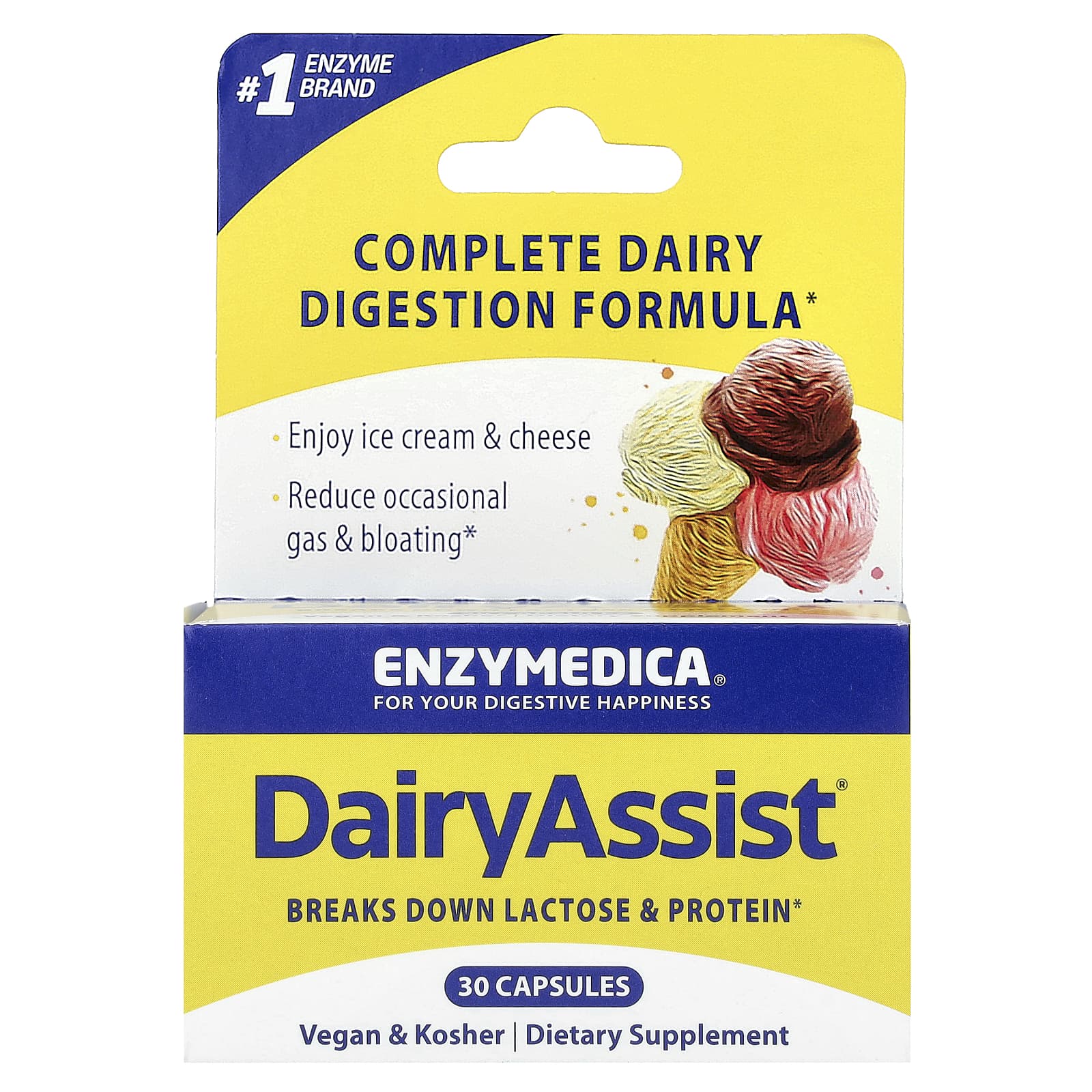 DairyAssist - 30 cápsulas - Enzymedica