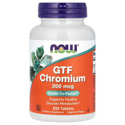 GTF Cromo - 200mcg, 250 comprimidos, Now Foods
