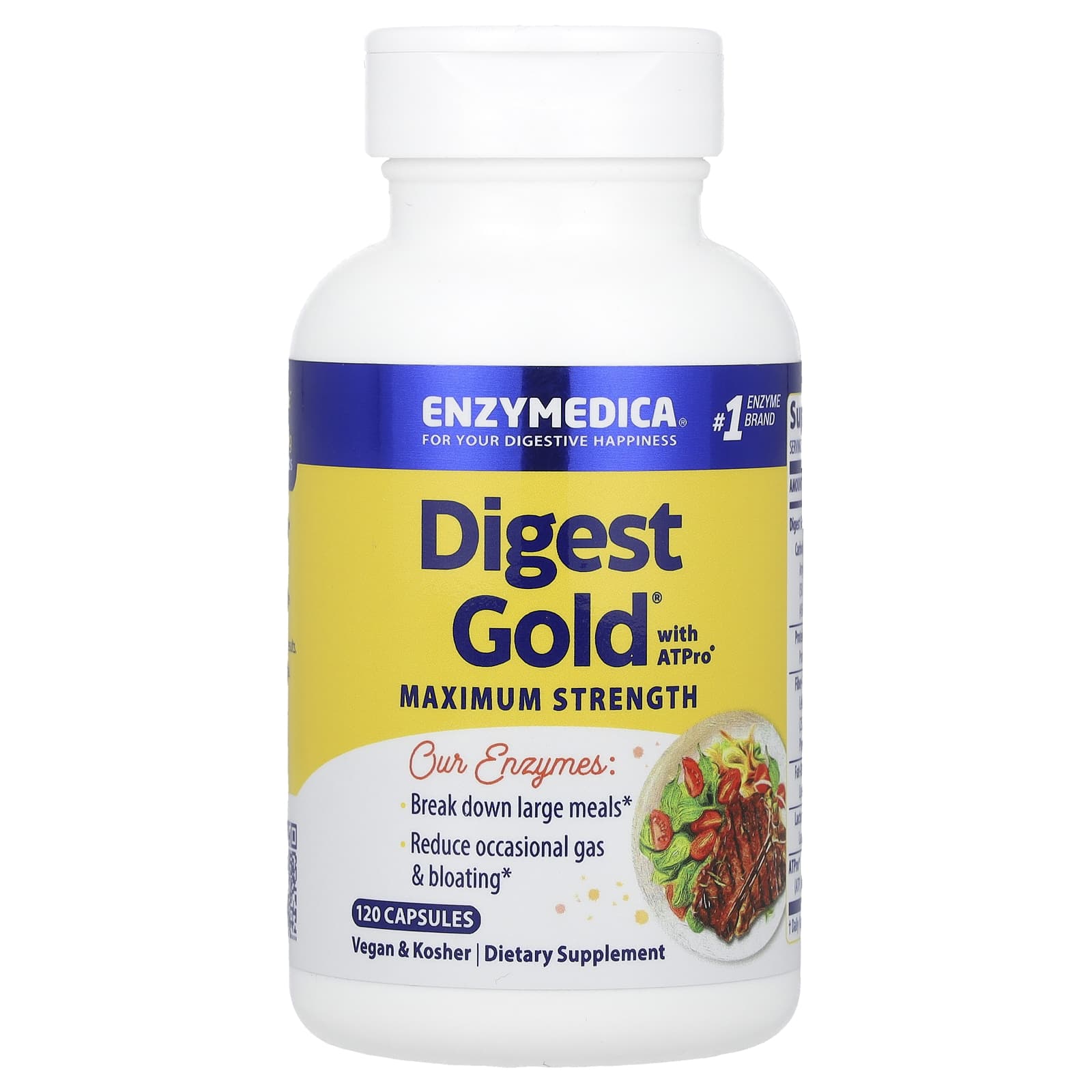 Digest Gold com ATPro - 120 cápsulas - Enzymedica