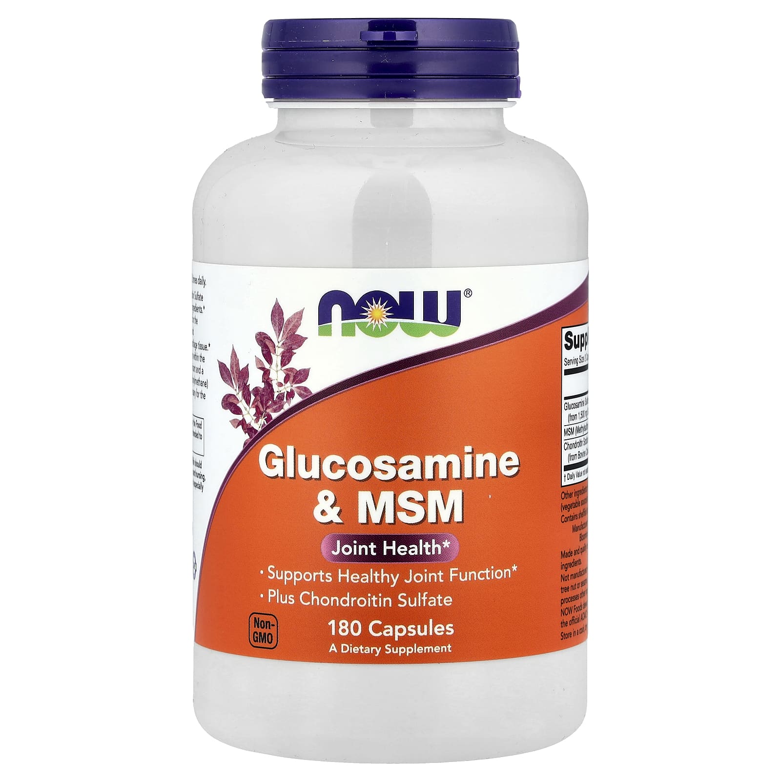 Glucosamina e MSM, 180 vcaps, Now Foods