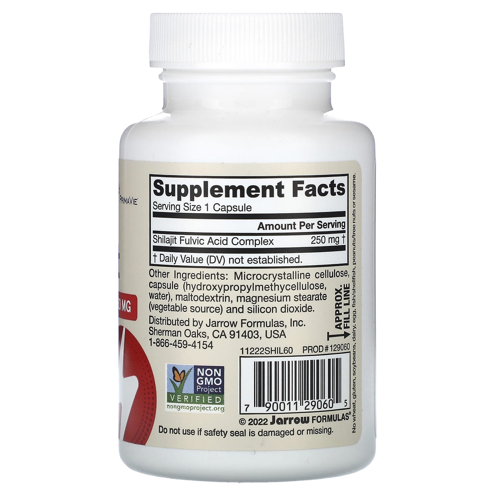 Complexo de Ácido Fúlvico Shilajit - 60 cápsulas vegetais, Jarrow Formulas