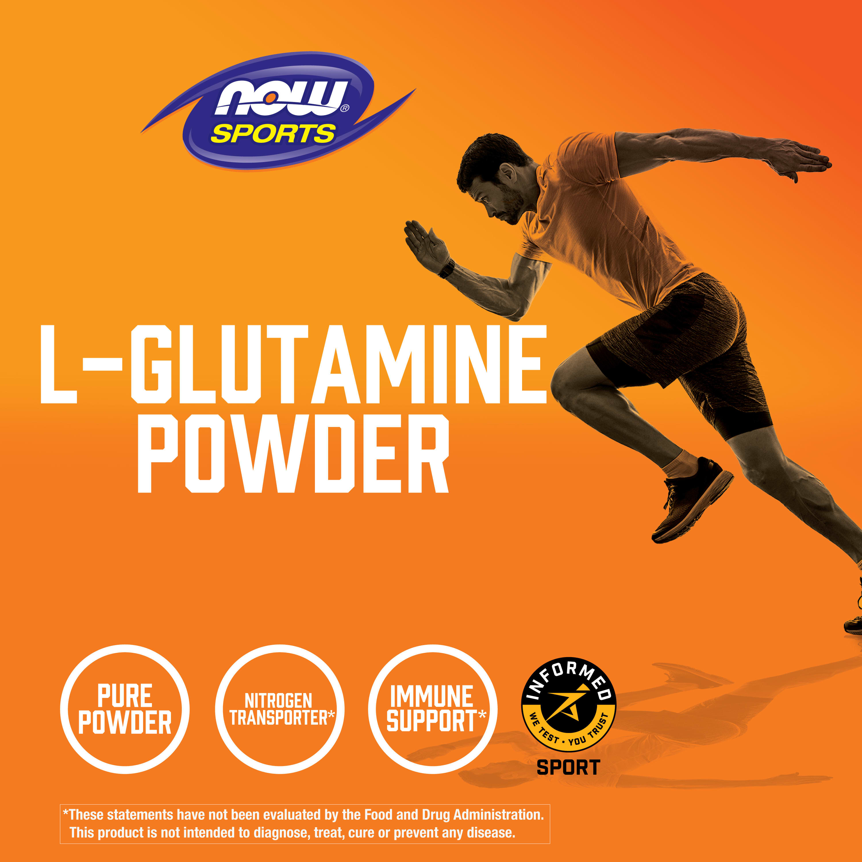L-Glutamina - Pó, 1000 gramas, Now Foods