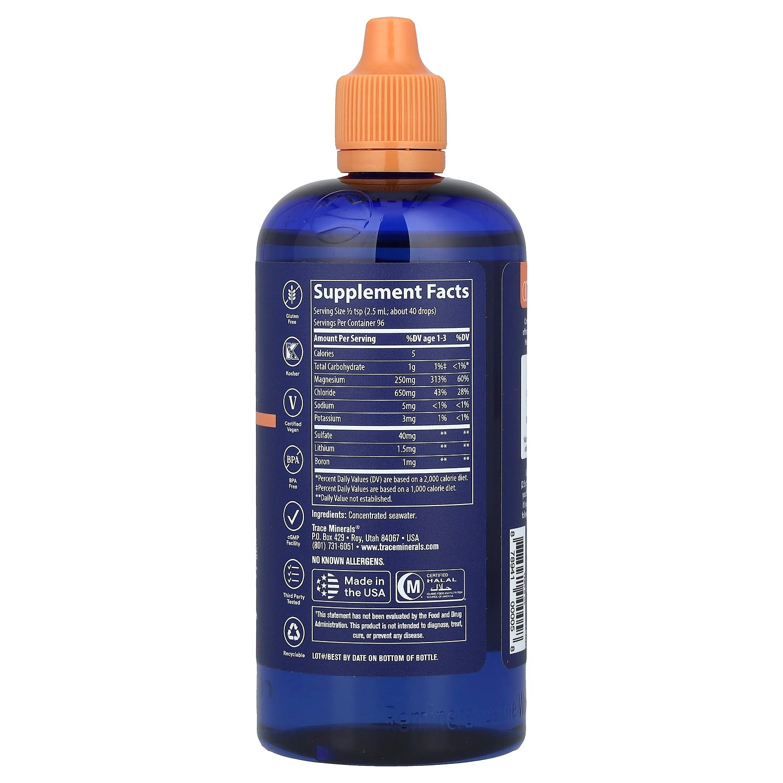 ConcenTrace®, Gotas de Minerais Trace, 4 fl oz (118 ml), Trace Minerals Research