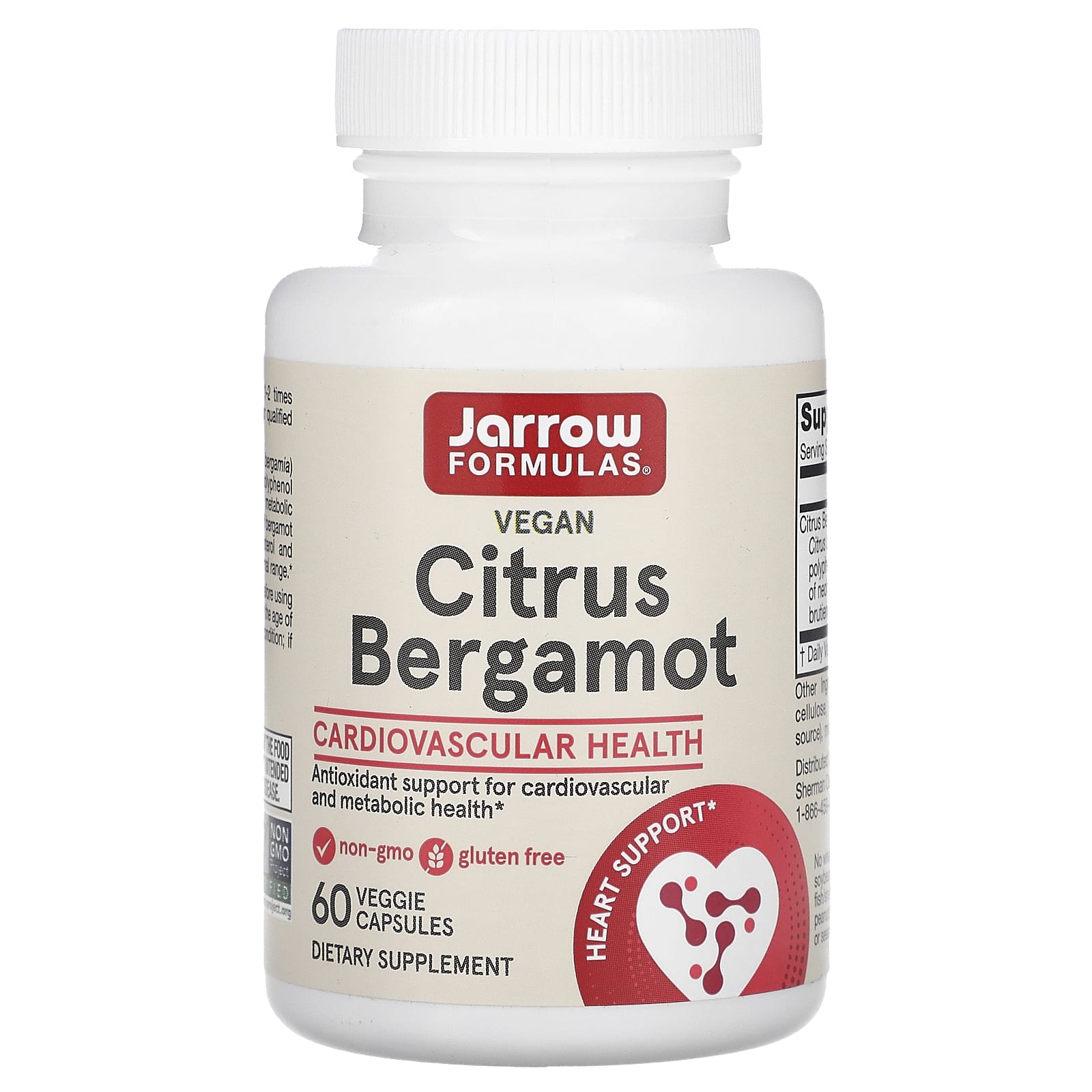 Citrus Bergamot 500 mg, 60 Cápsulas, Jarrow Formulas