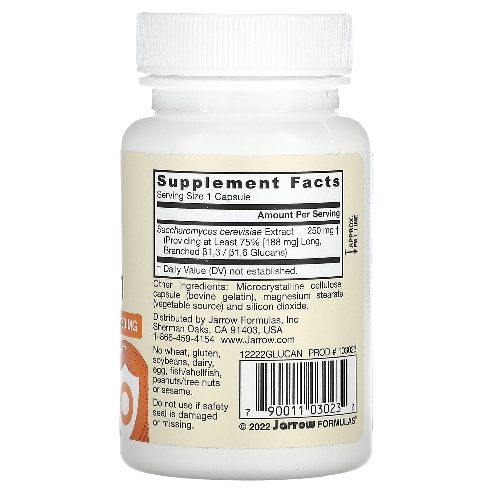 Beta Glucan - 60 cápsulas, Jarrow Formulas