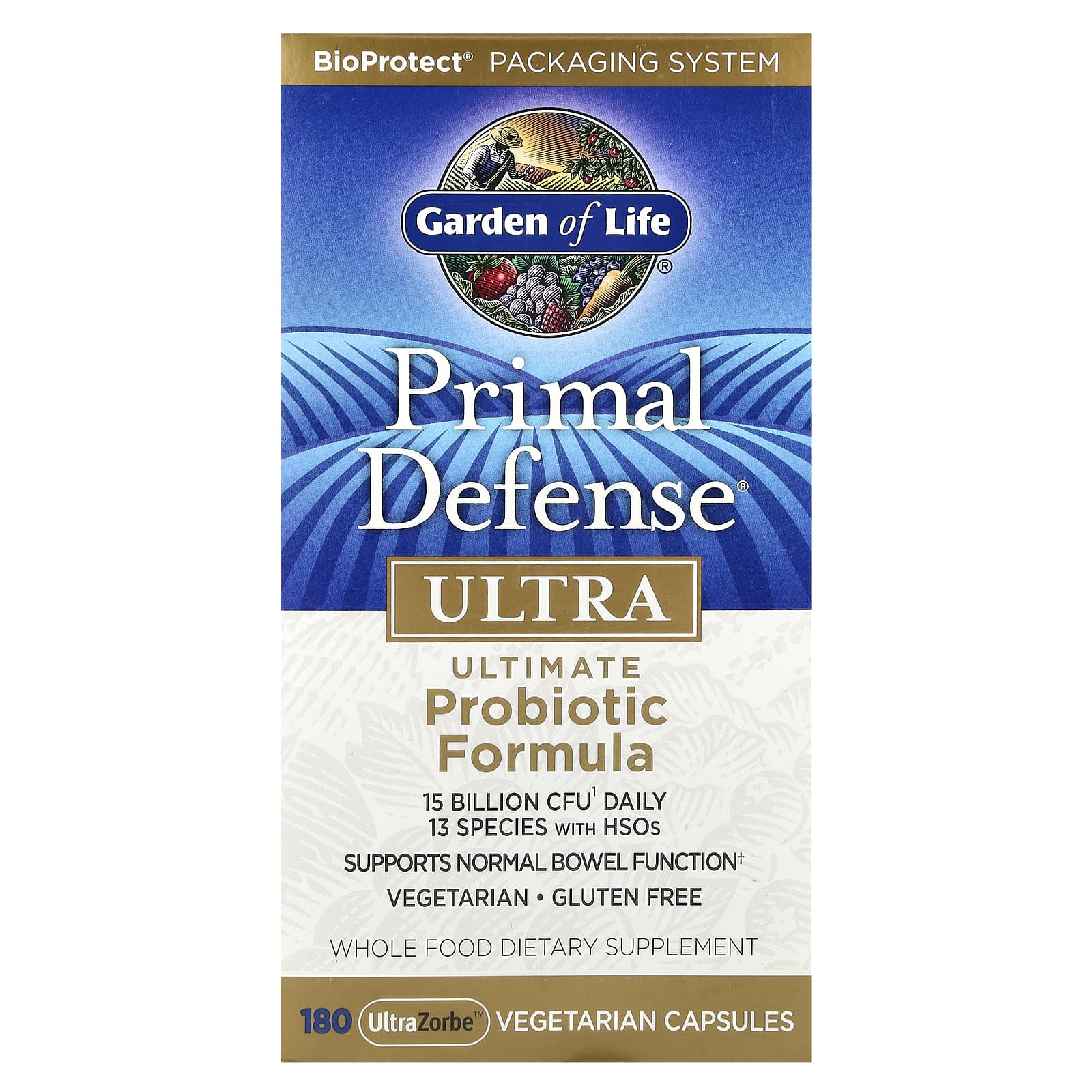 Primal Defense Ultra - 180 cápsulas vegetais, Garden of Life