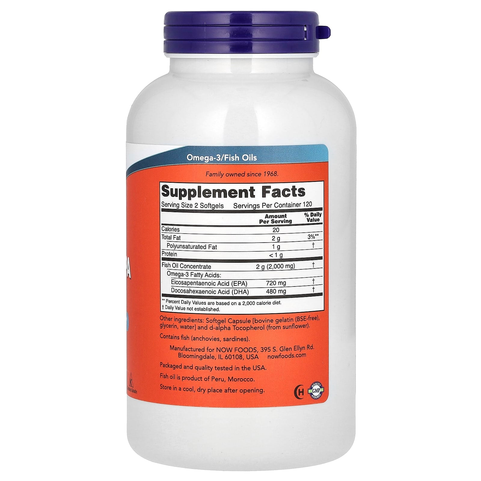 Super Omega EPA destilado molecularmente, 240 softgels, Now Foods