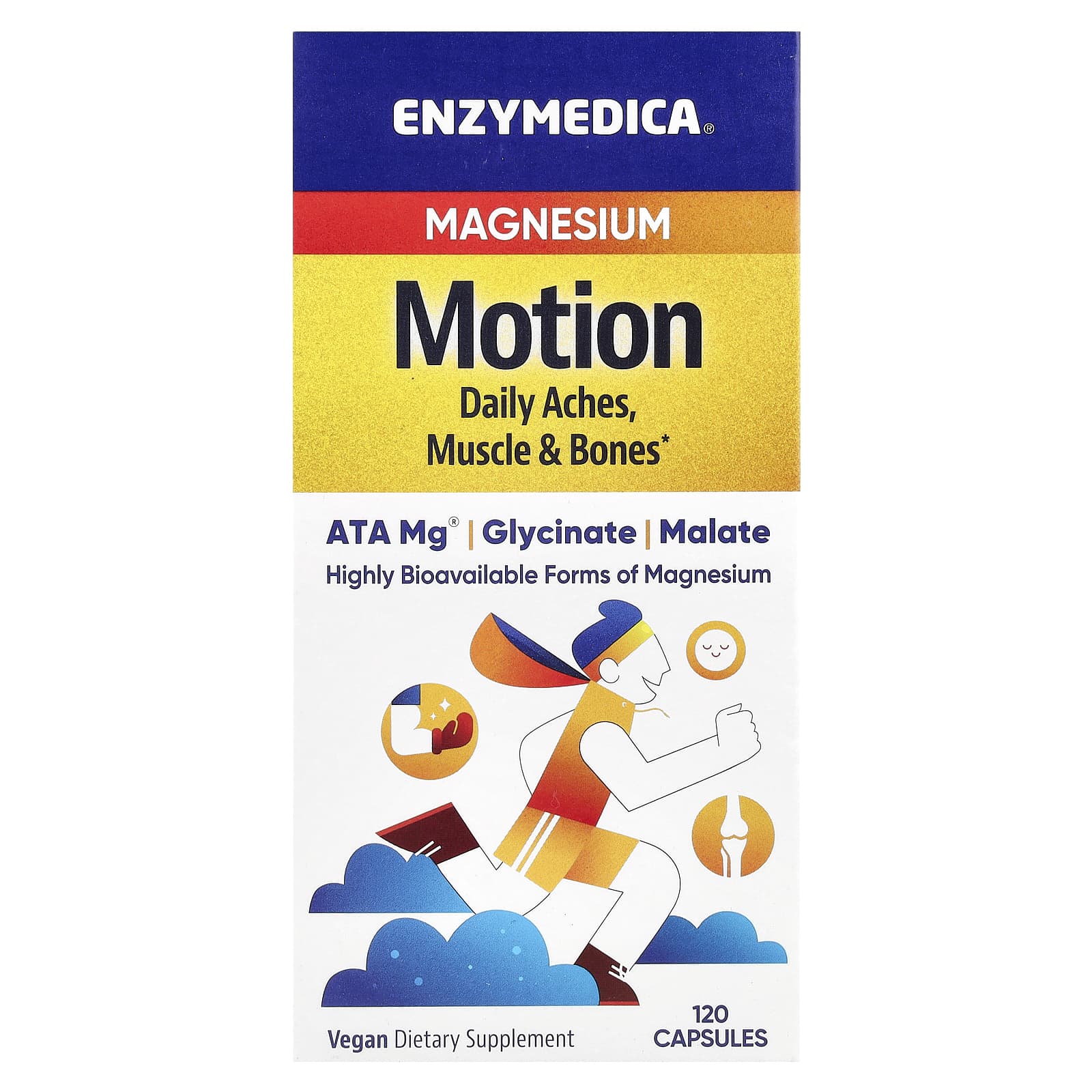 Magnésio Motion - 120 cápsulas - Enzymedica