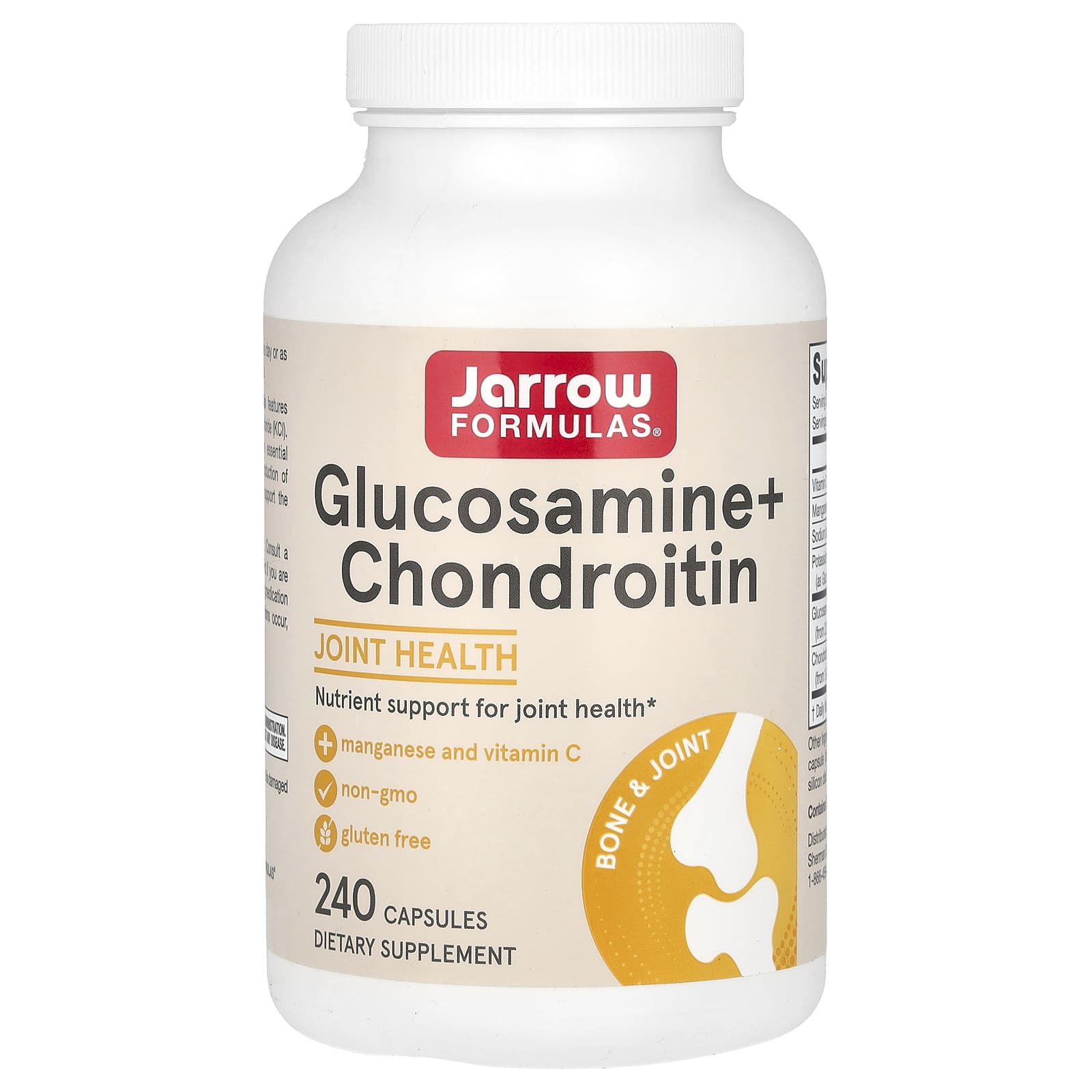 Glucosamina + Condroitina - 240 cápsulas, Jarrow Formulas
