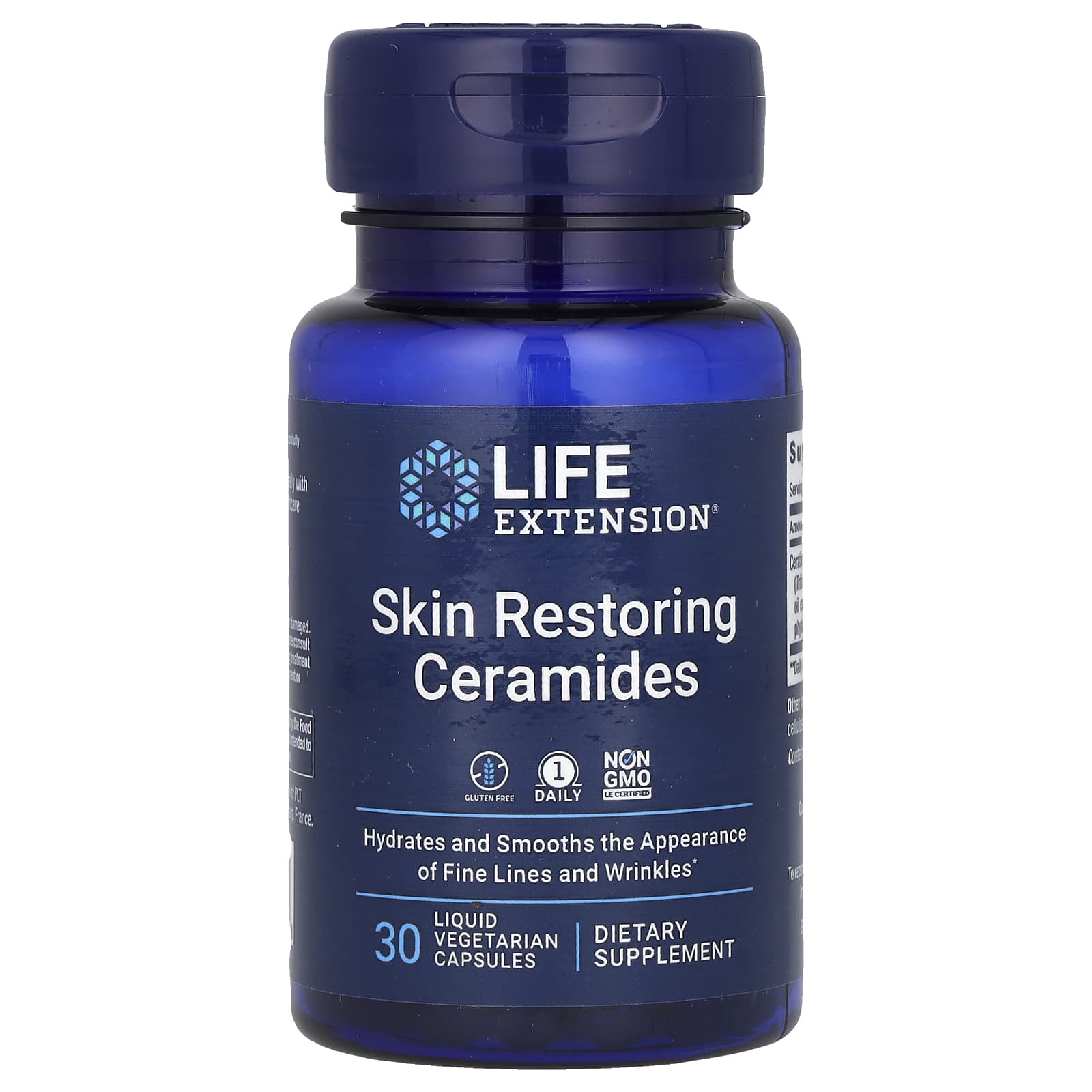 Ceramidas Restauradoras de Pele, 30 Cápsulas Vegetarianas Líquidas, Life Extension