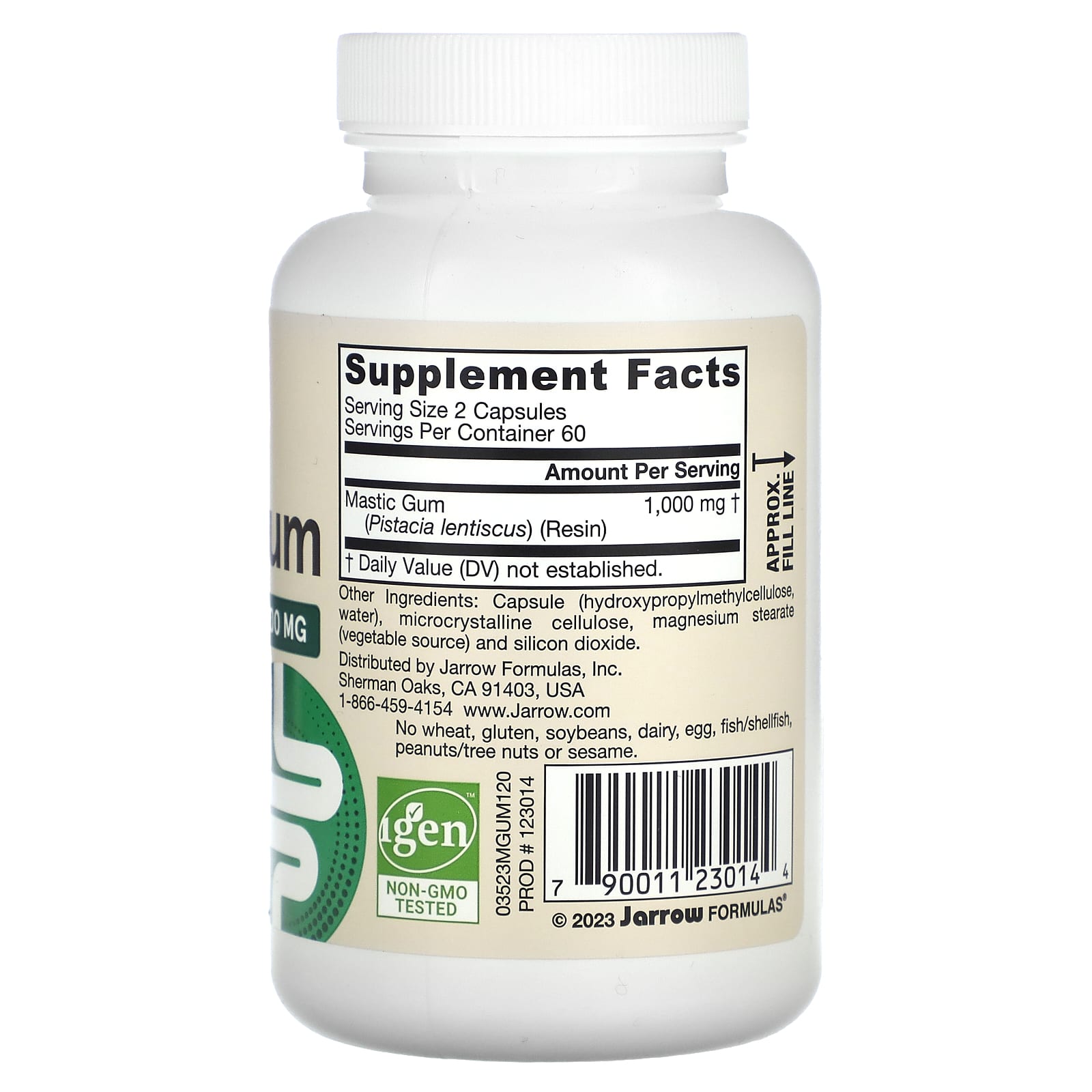 Goma de Mastic - 120 cápsulas vegetais, Jarrow Formulas