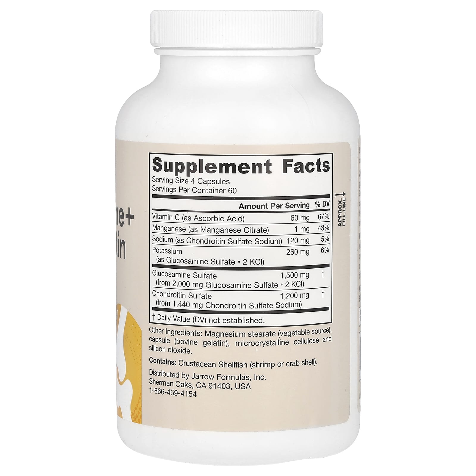 Glucosamina + Condroitina - 240 cápsulas, Jarrow Formulas