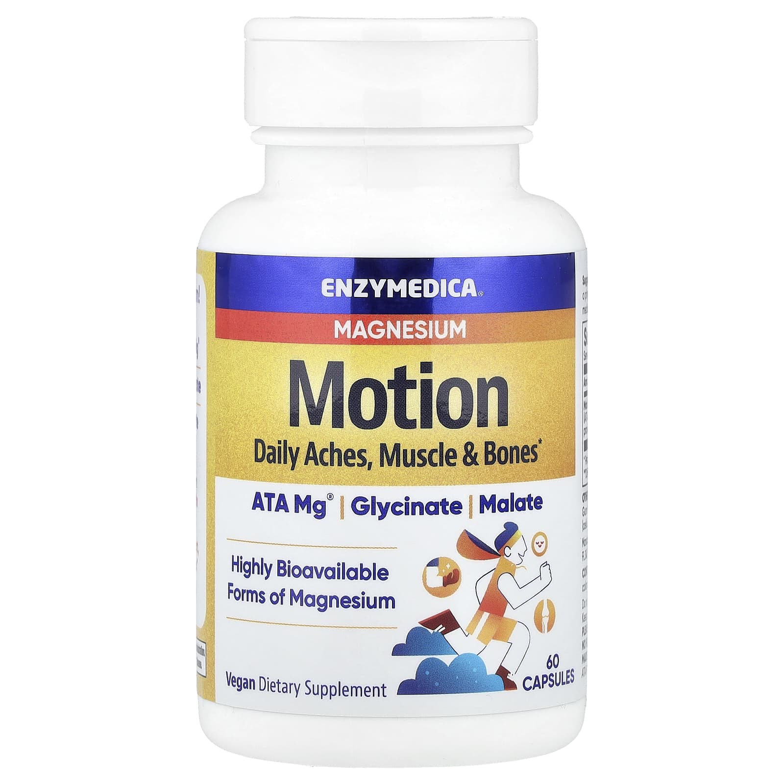 Magnésio Motion - 60 cápsulas - Enzymedica