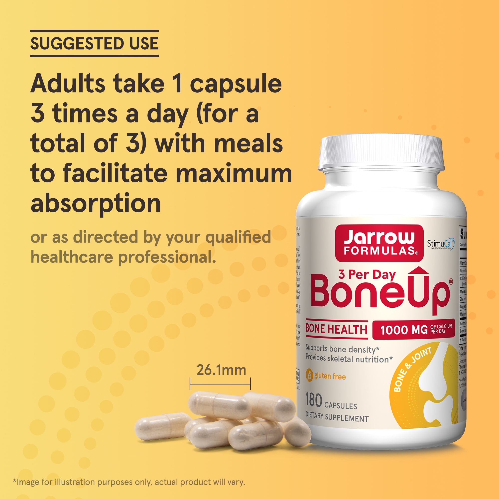BoneUp Three Per Day - 180 cápsulas, Jarrow Formulas