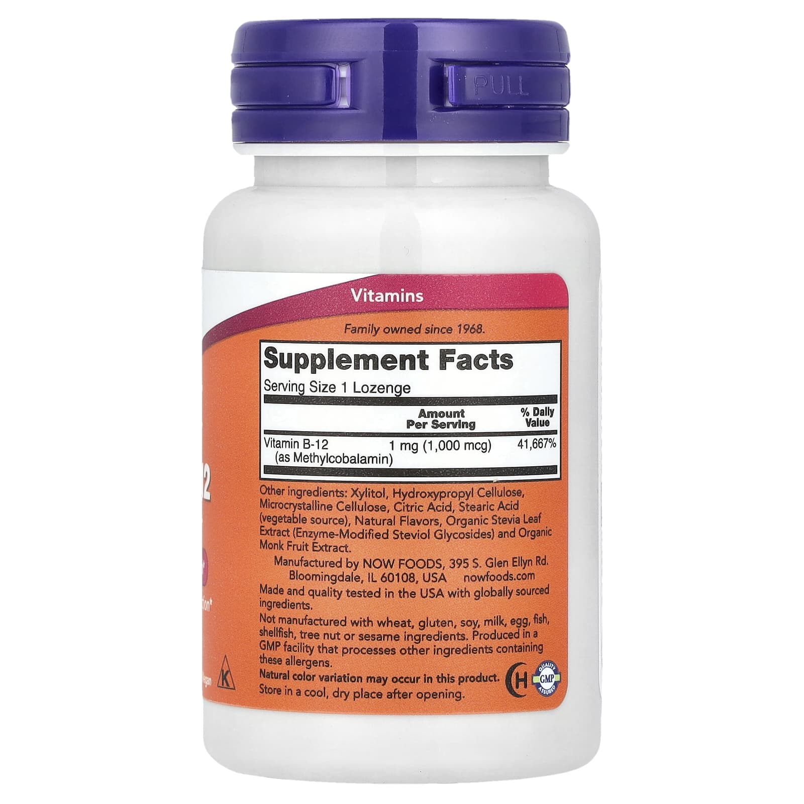 Metil B-12 1000mcg 100 cápsulas - Now Foods