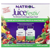 JuiceFestiv, Frutas e Vegetais Diários - 60 + 60 cápsulas - Natrol
