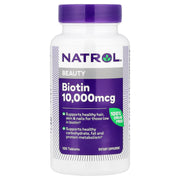 Biotina - 10000mcg - 100 comprimidos - Natrol