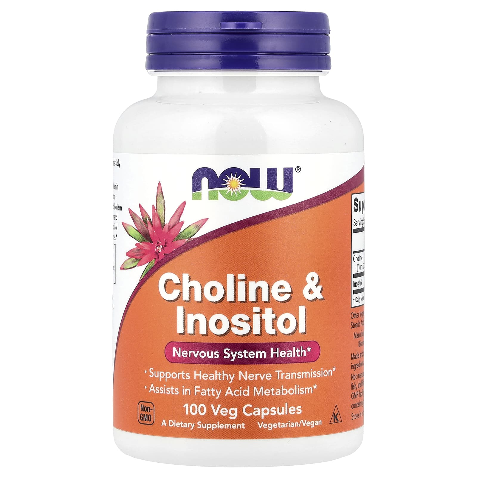 Colina e Inositol, 100 vcaps, Now Foods