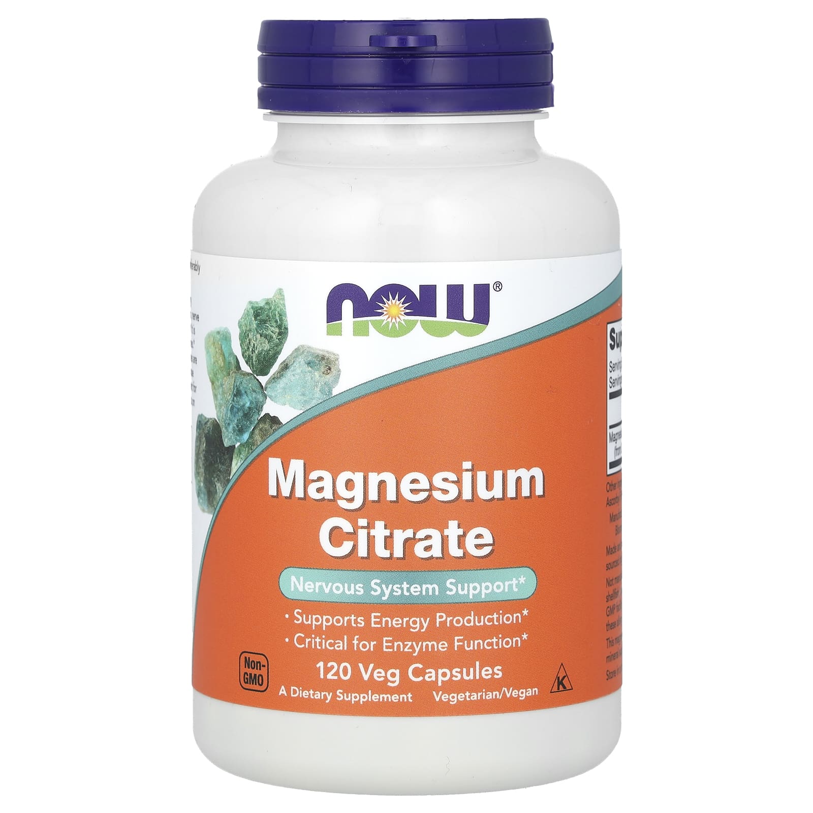 Citrato de Magnésio, 400mg, 120 Cápsulas Vegetais, Now Foods