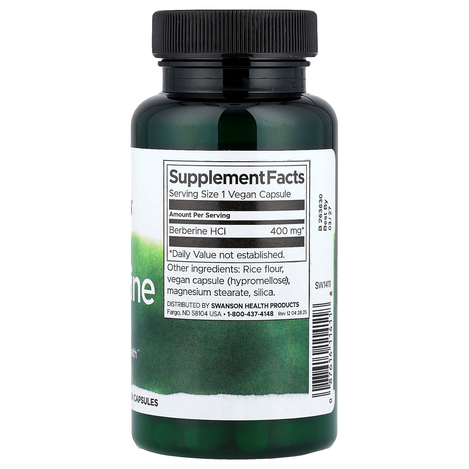 Berberina, 400mg, 60 caps, Swanson