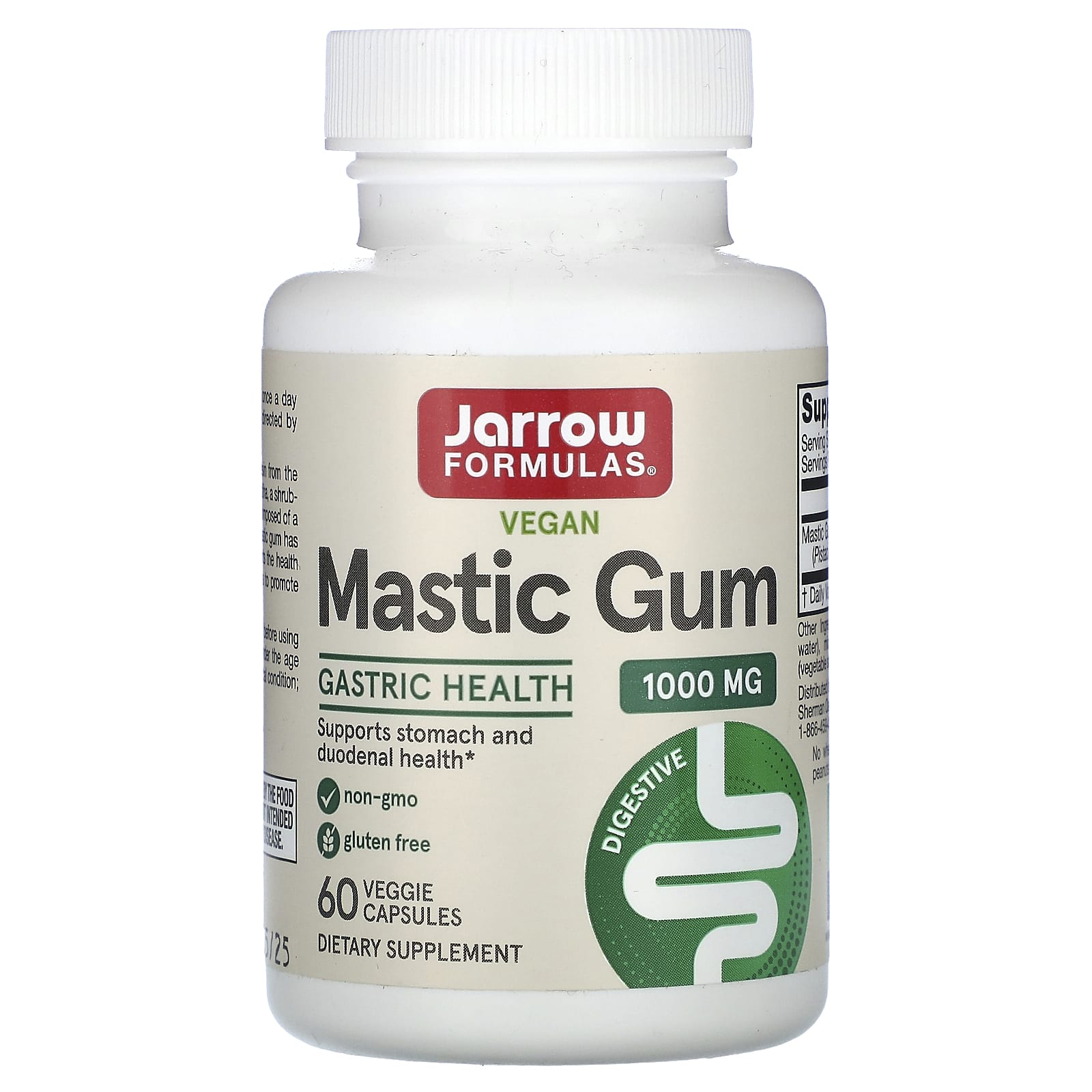 Goma de Mastic - 60 cápsulas vegetais, Jarrow Formulas
