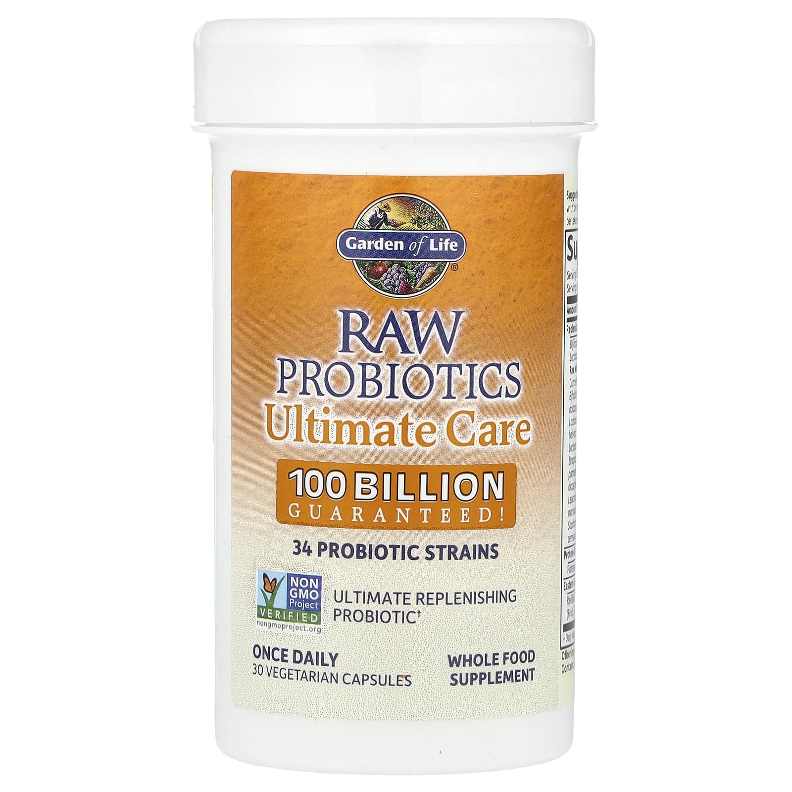 Raw Probiotics Ultimate Care - 30 cápsulas vegetais, Garden of Life