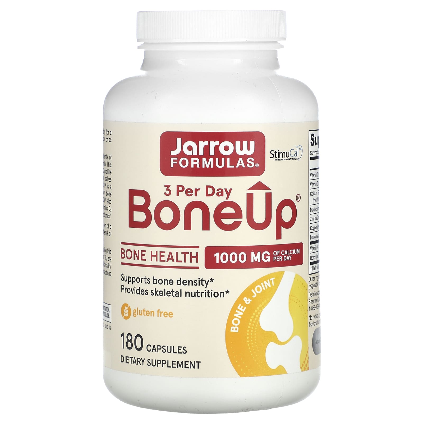 BoneUp Three Per Day - 180 cápsulas, Jarrow Formulas